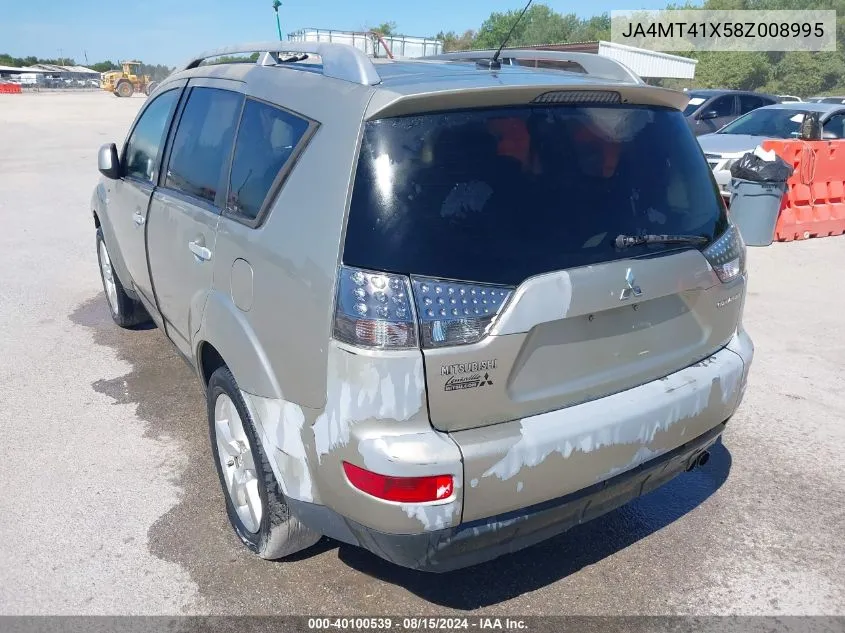 JA4MT41X58Z008995 2008 Mitsubishi Outlander Xls