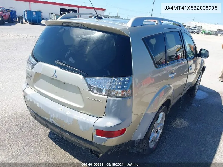 JA4MT41X58Z008995 2008 Mitsubishi Outlander Xls