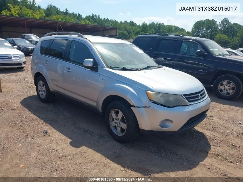 2008 Mitsubishi Outlander Ls VIN: JA4MT31X38Z015017 Lot: 40101590