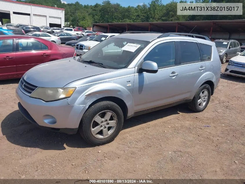 2008 Mitsubishi Outlander Ls VIN: JA4MT31X38Z015017 Lot: 40101590