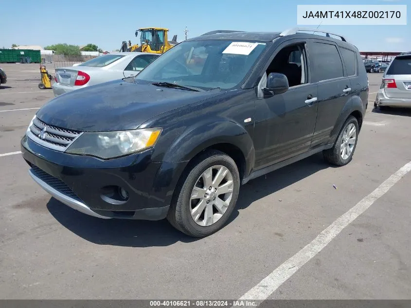 2008 Mitsubishi Outlander Xls VIN: JA4MT41X48Z002170 Lot: 40106621