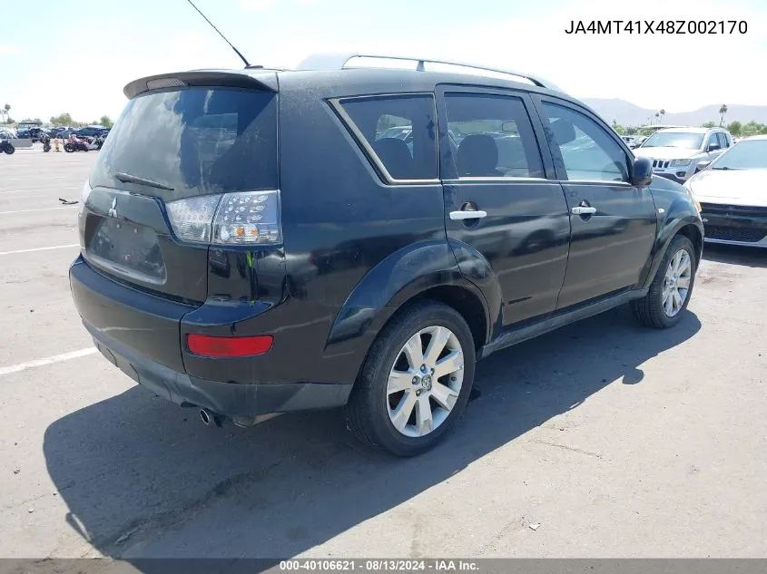 2008 Mitsubishi Outlander Xls VIN: JA4MT41X48Z002170 Lot: 40106621