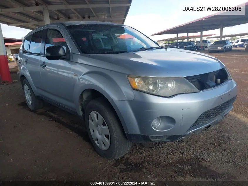 2008 Mitsubishi Outlander Es VIN: JA4LS21W28Z006308 Lot: 40159931