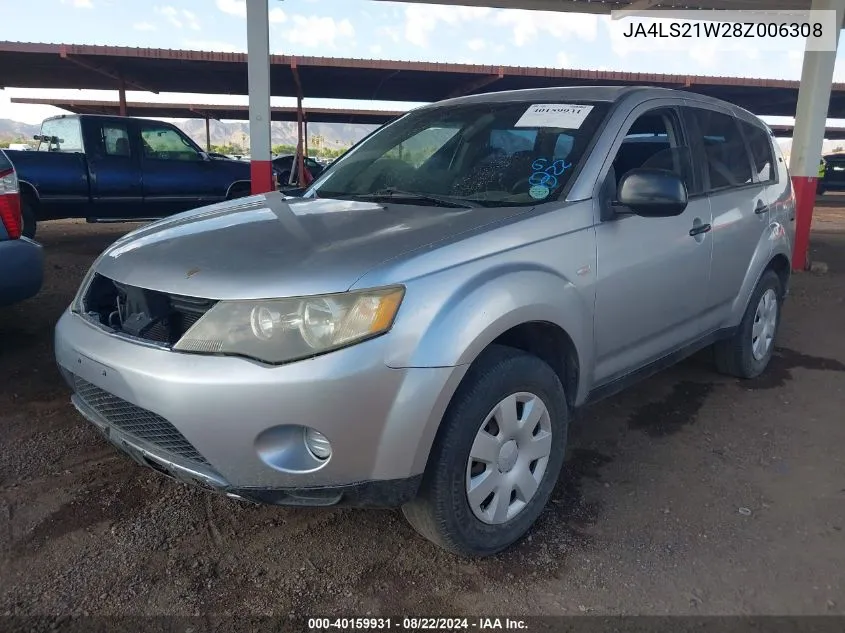 2008 Mitsubishi Outlander Es VIN: JA4LS21W28Z006308 Lot: 40159931