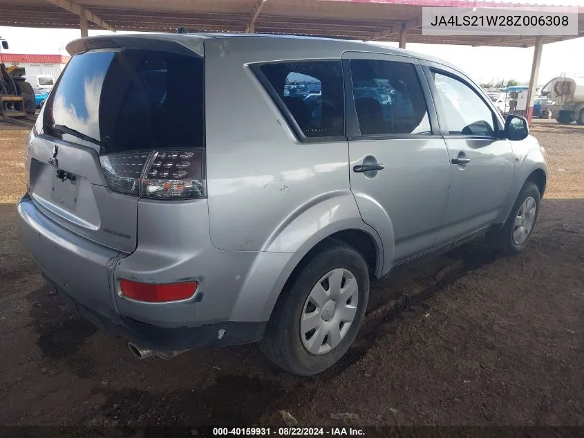 JA4LS21W28Z006308 2008 Mitsubishi Outlander Es