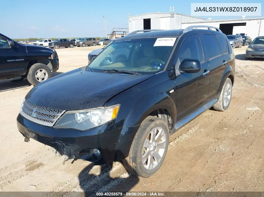 2008 Mitsubishi Outlander Se VIN: JA4LS31WX8Z018907 Lot: 40258579