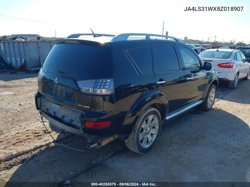 2008 Mitsubishi Outlander Se VIN: JA4LS31WX8Z018907 Lot: 40258579