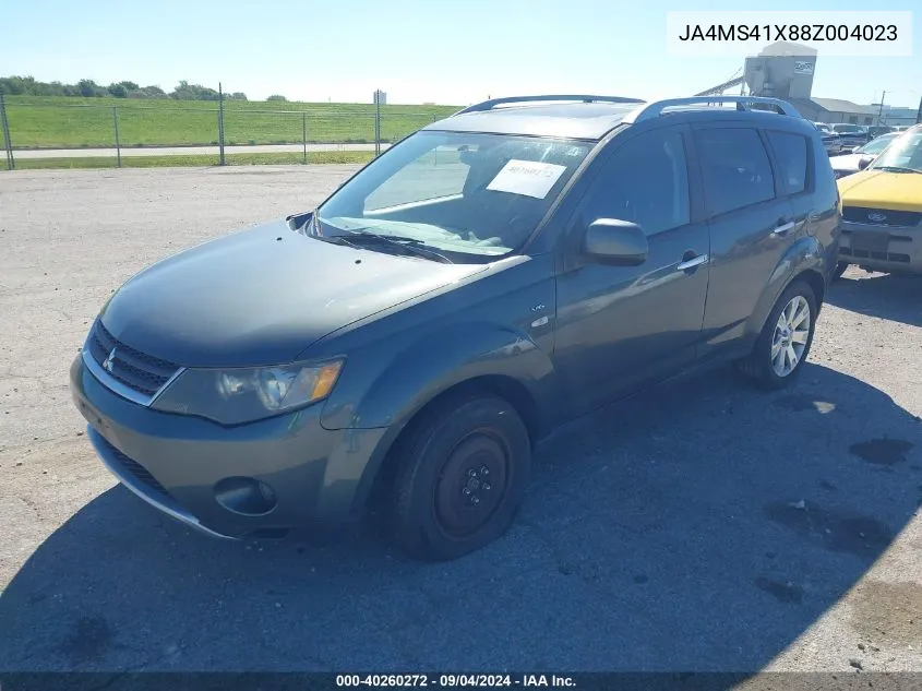 JA4MS41X88Z004023 2008 Mitsubishi Outlander Xls