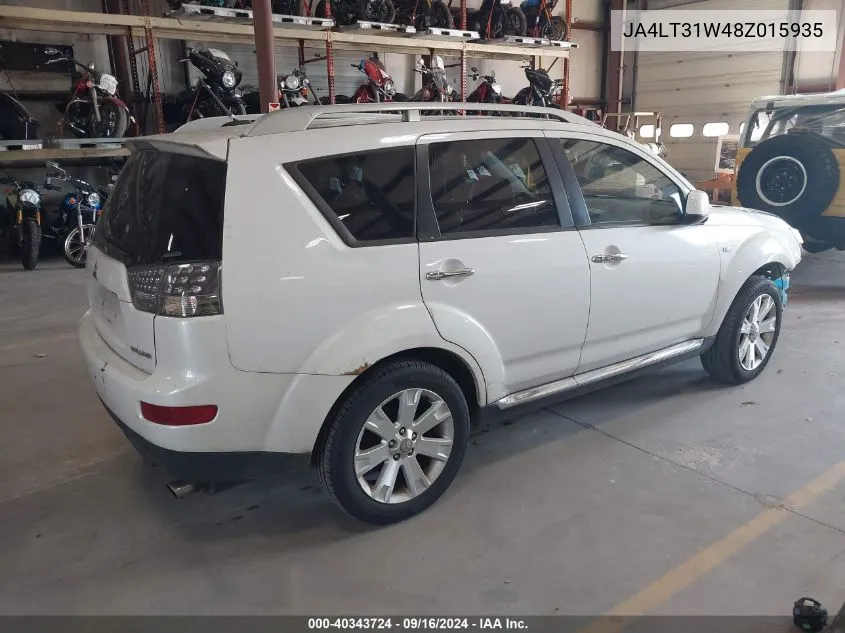 2008 Mitsubishi Outlander Se VIN: JA4LT31W48Z015935 Lot: 40343724