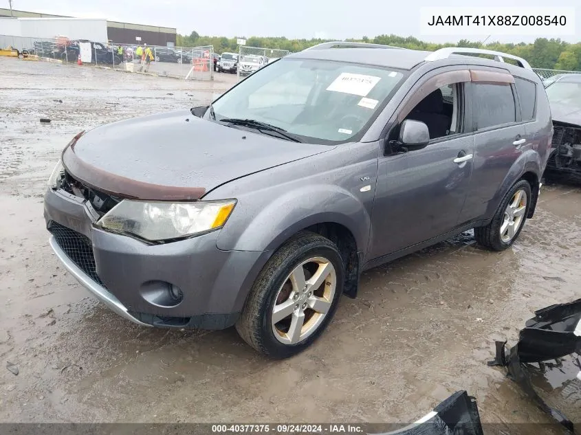 2008 Mitsubishi Outlander Xls VIN: JA4MT41X88Z008540 Lot: 40377375