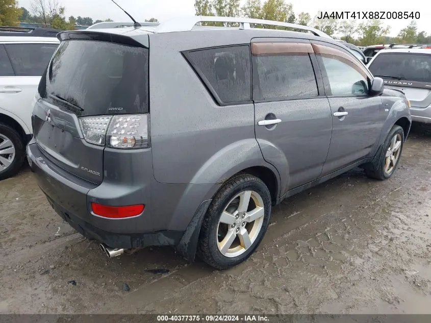 JA4MT41X88Z008540 2008 Mitsubishi Outlander Xls