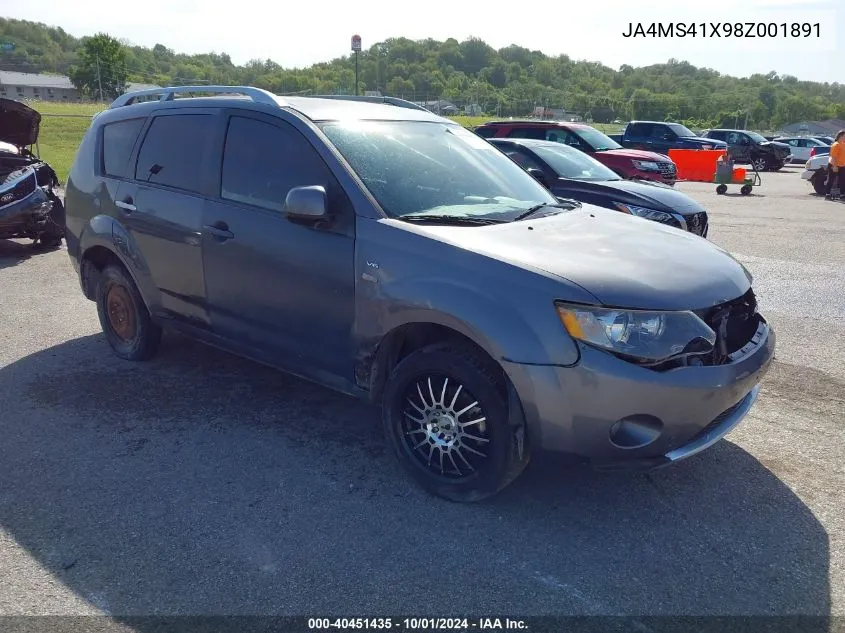 JA4MS41X98Z001891 2008 Mitsubishi Outlander Xls