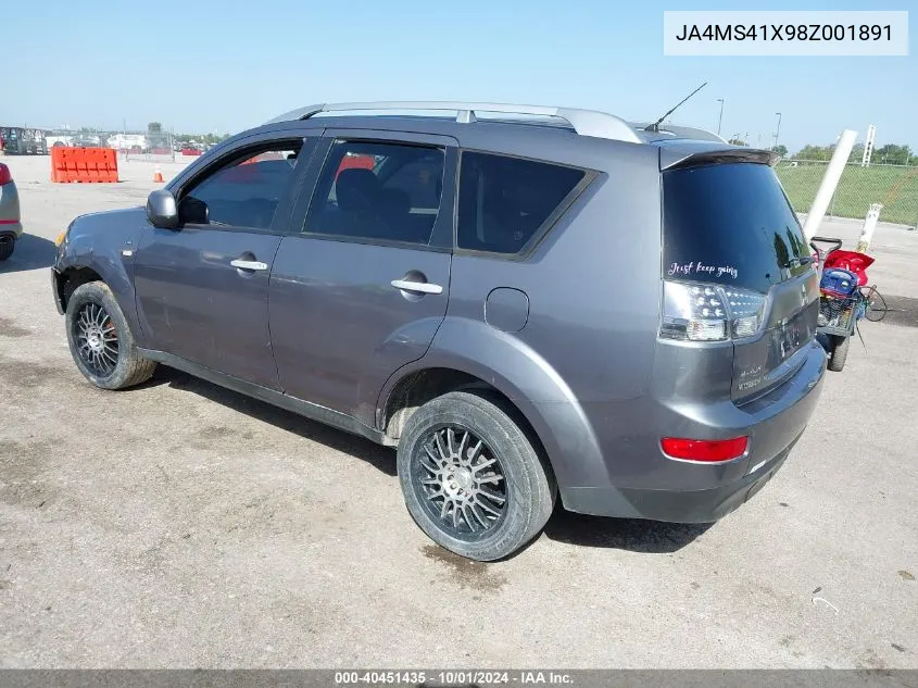 JA4MS41X98Z001891 2008 Mitsubishi Outlander Xls