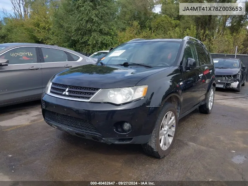 JA4MT41X78Z003653 2008 Mitsubishi Outlander Xls