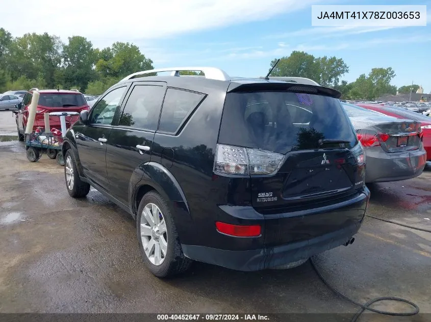 JA4MT41X78Z003653 2008 Mitsubishi Outlander Xls