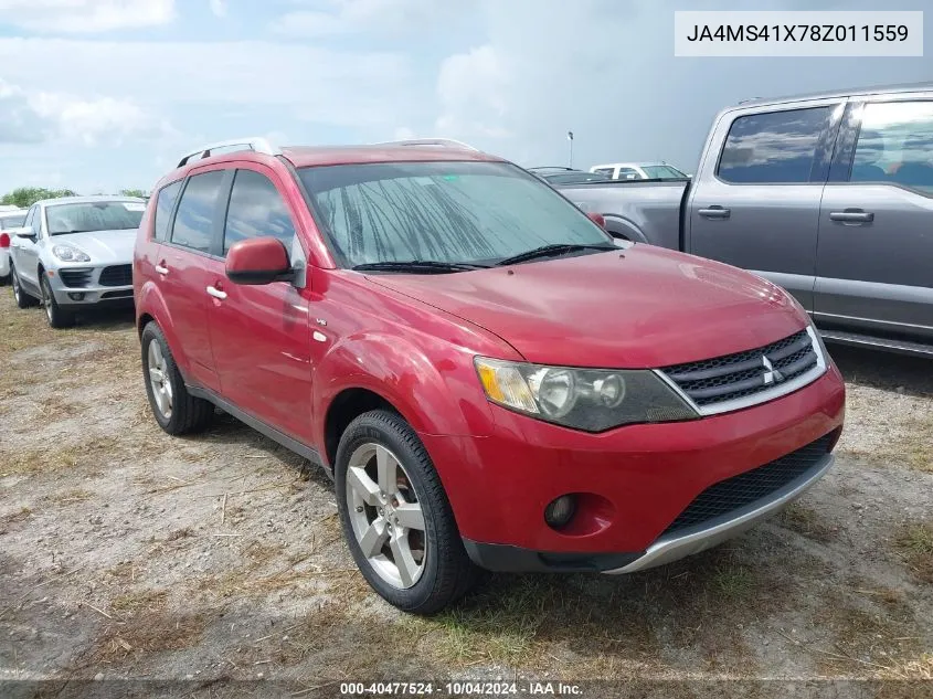 2008 Mitsubishi Outlander Xls VIN: JA4MS41X78Z011559 Lot: 40477524