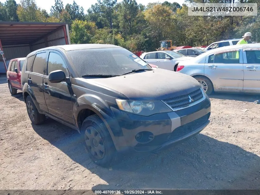 2008 Mitsubishi Outlander Es VIN: JA4LS21W48Z006746 Lot: 40709126