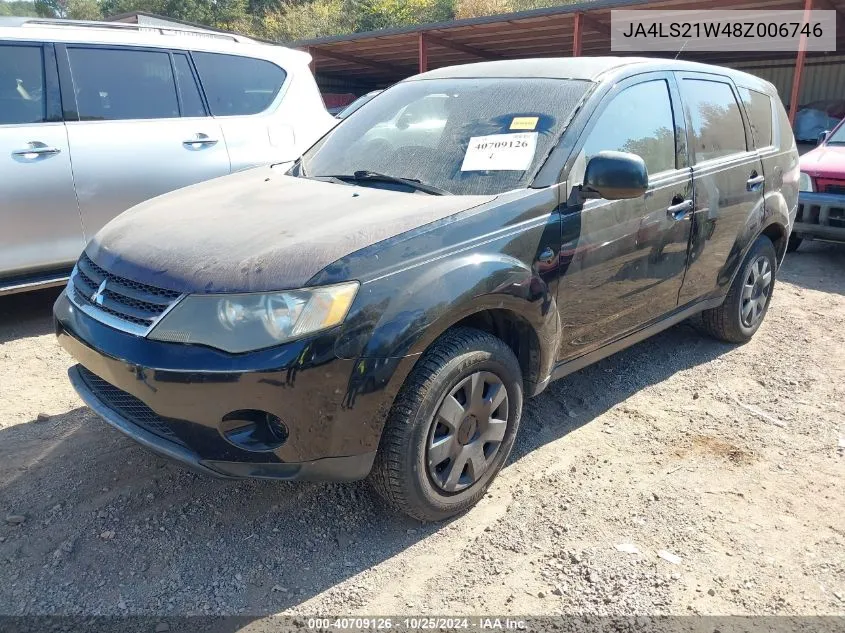 2008 Mitsubishi Outlander Es VIN: JA4LS21W48Z006746 Lot: 40709126