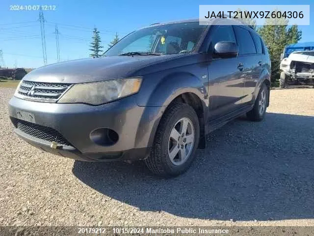 2009 Mitsubishi Outlander Es VIN: JA4LT21WX9Z604306 Lot: 20179212