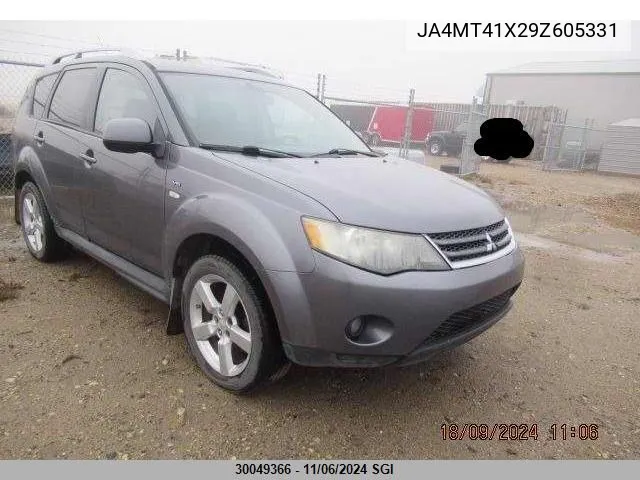 2009 Mitsubishi Outlander Xls VIN: JA4MT41X29Z605331 Lot: 30049366