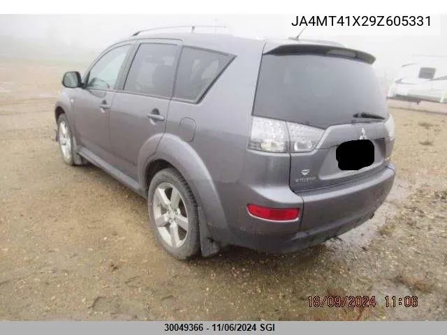 2009 Mitsubishi Outlander Xls VIN: JA4MT41X29Z605331 Lot: 30049366