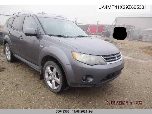 2009 Mitsubishi Outlander Xls VIN: JA4MT41X29Z605331 Lot: 30049366