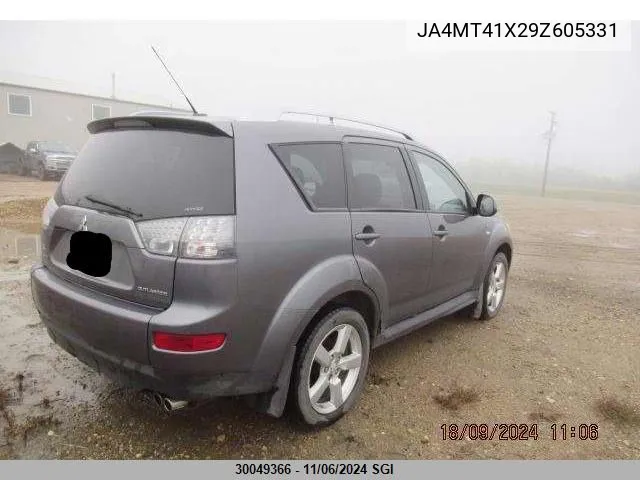 2009 Mitsubishi Outlander Xls VIN: JA4MT41X29Z605331 Lot: 30049366