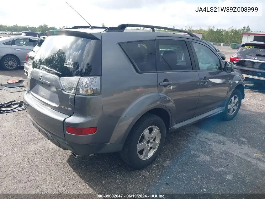 2009 Mitsubishi Outlander Es VIN: JA4LS21W89Z008999 Lot: 39692047