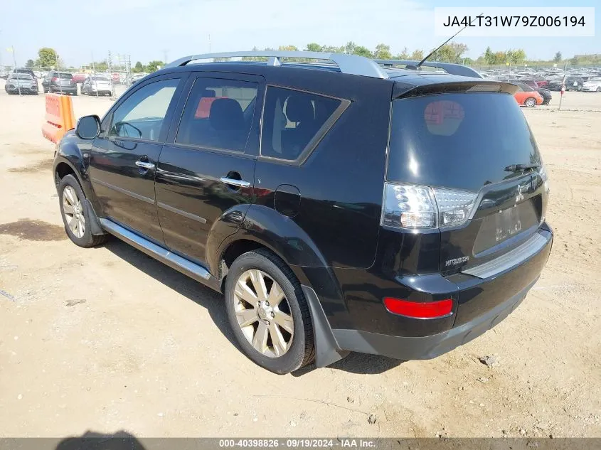 2009 Mitsubishi Outlander Se VIN: JA4LT31W79Z006194 Lot: 40398826