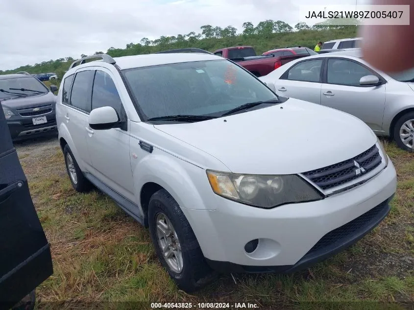 2009 Mitsubishi Outlander Es VIN: JA4LS21W89Z005407 Lot: 40543825