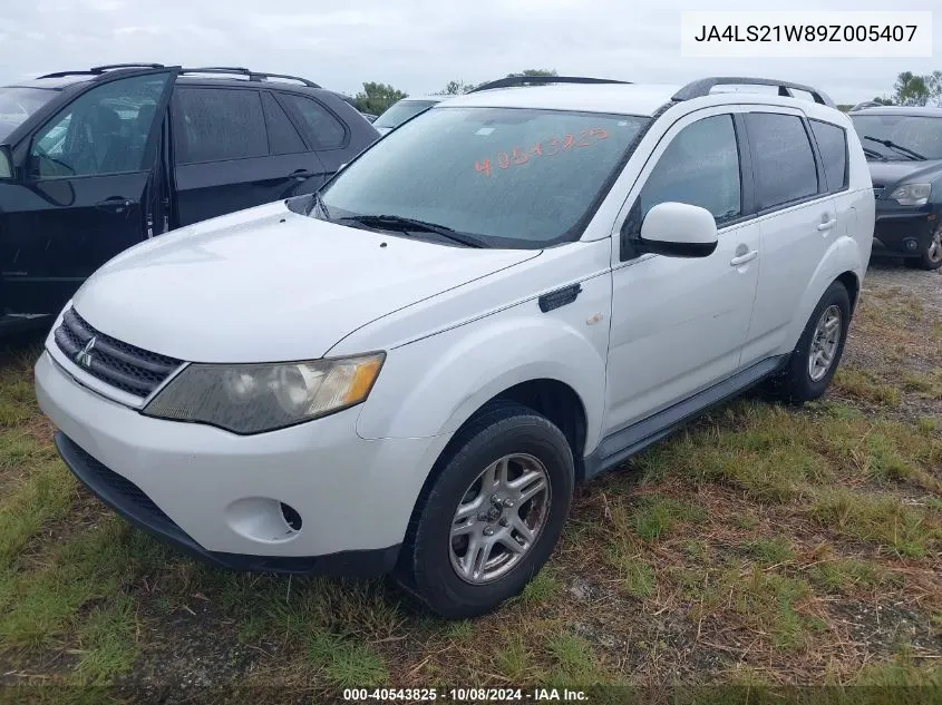 2009 Mitsubishi Outlander Es VIN: JA4LS21W89Z005407 Lot: 40543825