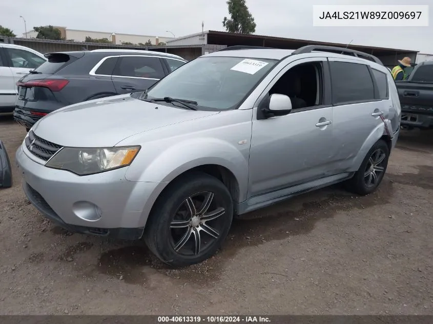 2009 Mitsubishi Outlander Es VIN: JA4LS21W89Z009697 Lot: 40613319