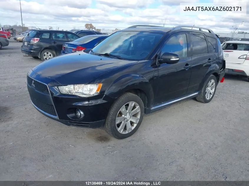 2010 Mitsubishi Outlander VIN: JA4JT5AX6AZ602171 Lot: 12138469