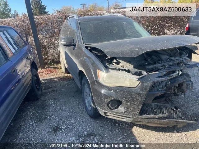 2010 Mitsubishi Outlander Gt VIN: JA4JT5AX8AZ600633 Lot: 20178199