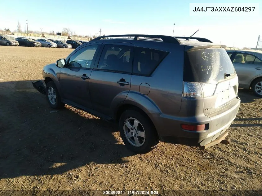 2010 Mitsubishi Outlander Xls VIN: JA4JT3AXXAZ604297 Lot: 30049281