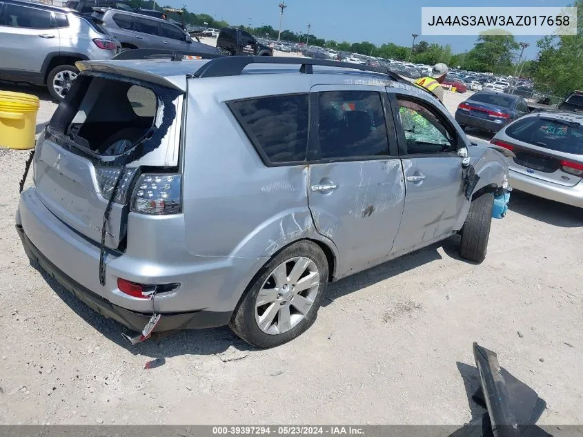 2010 Mitsubishi Outlander Se VIN: JA4AS3AW3AZ017658 Lot: 39397294