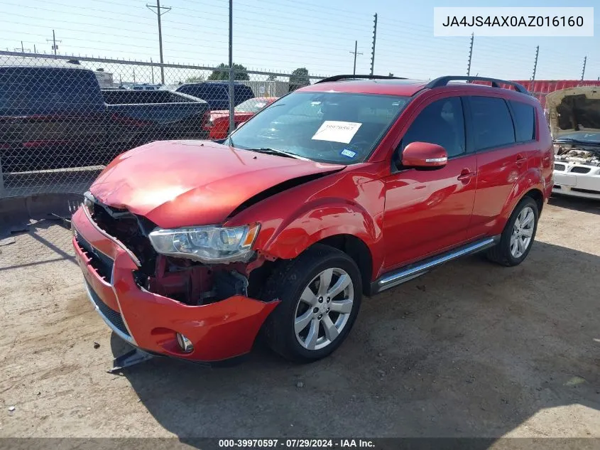 2010 Mitsubishi Outlander Xls VIN: JA4JS4AX0AZ016160 Lot: 39970597