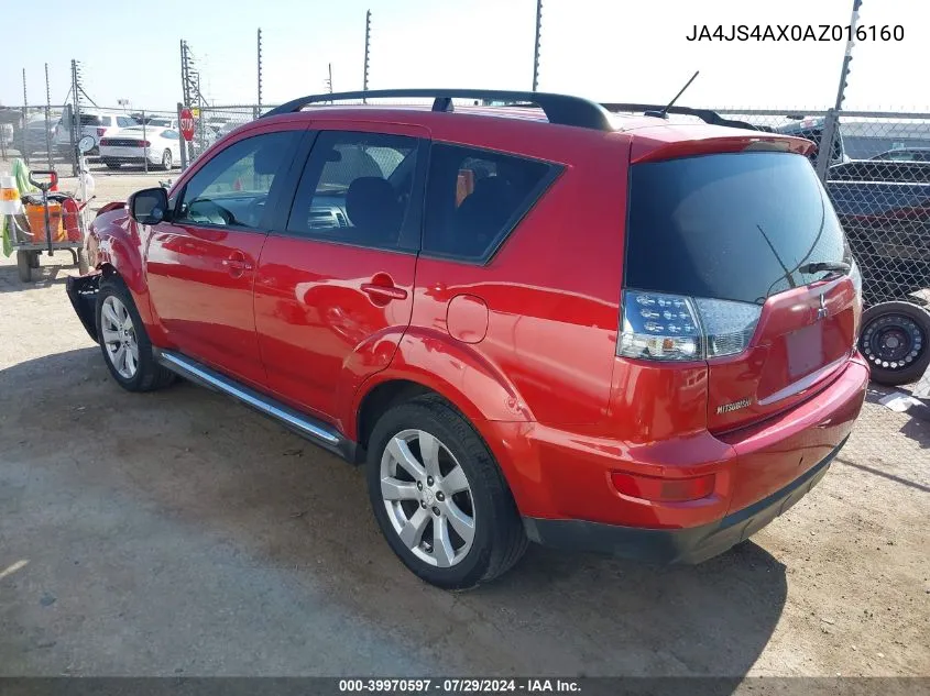 2010 Mitsubishi Outlander Xls VIN: JA4JS4AX0AZ016160 Lot: 39970597