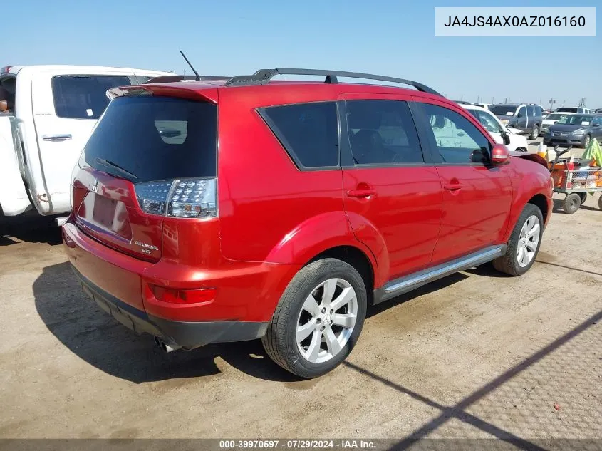 2010 Mitsubishi Outlander Xls VIN: JA4JS4AX0AZ016160 Lot: 39970597