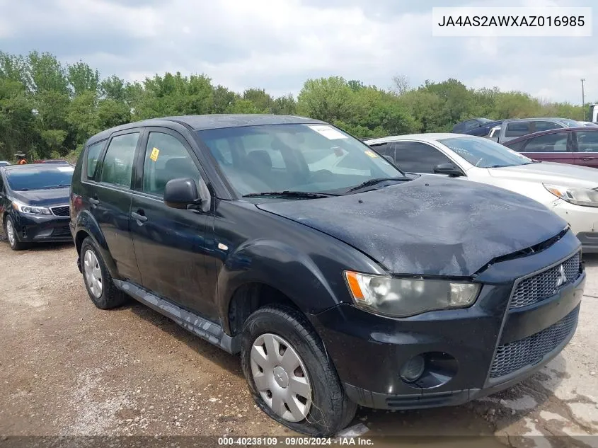 2010 Mitsubishi Outlander Es VIN: JA4AS2AWXAZ016985 Lot: 40238109