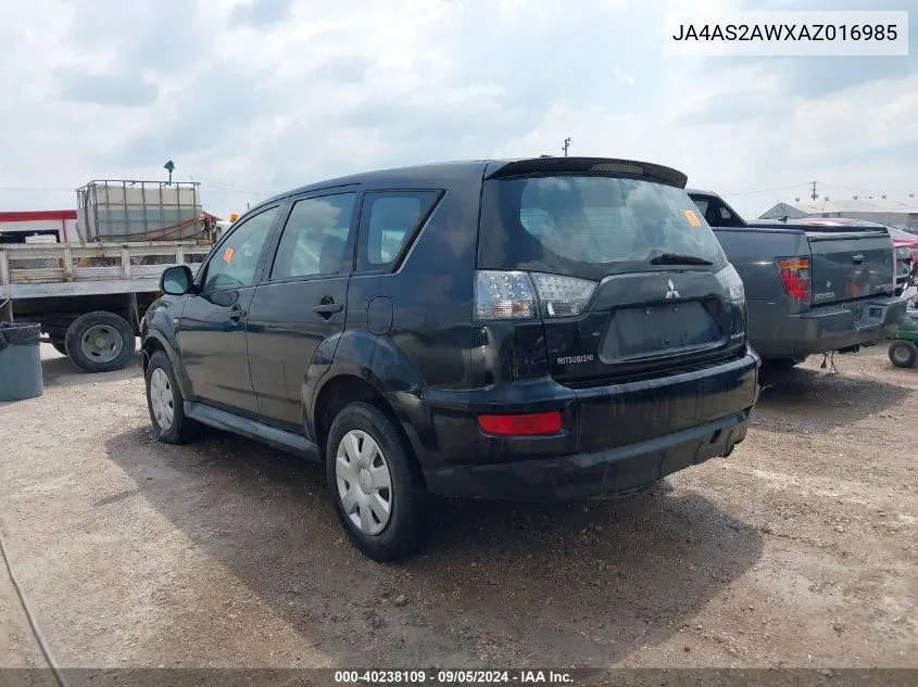 JA4AS2AWXAZ016985 2010 Mitsubishi Outlander Es