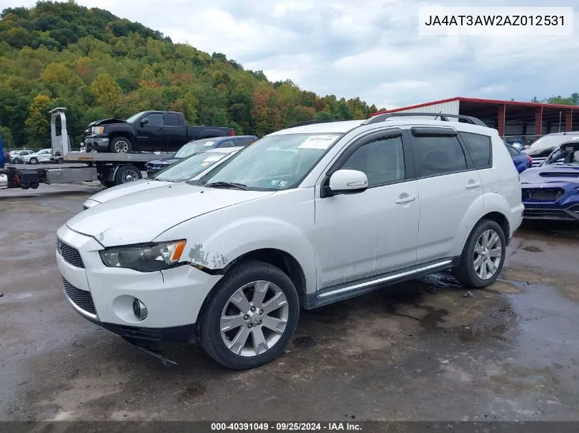 2010 Mitsubishi Outlander Se VIN: JA4AT3AW2AZ012531 Lot: 40391049