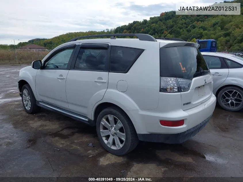 2010 Mitsubishi Outlander Se VIN: JA4AT3AW2AZ012531 Lot: 40391049