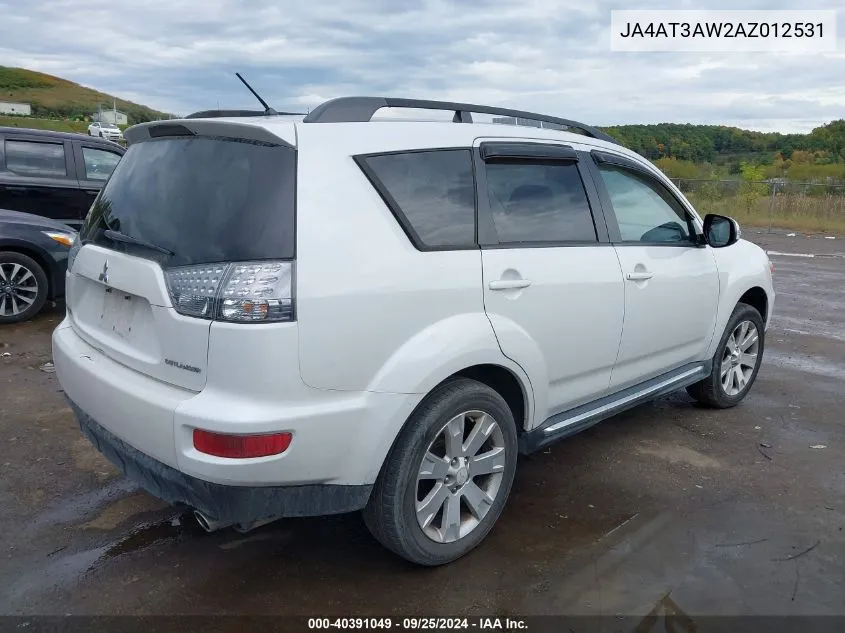 2010 Mitsubishi Outlander Se VIN: JA4AT3AW2AZ012531 Lot: 40391049