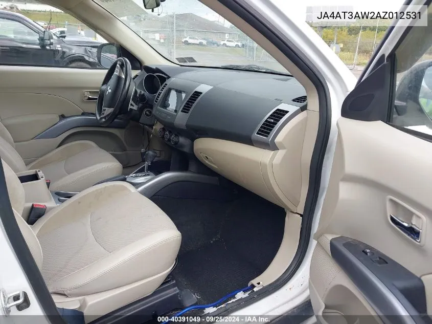 JA4AT3AW2AZ012531 2010 Mitsubishi Outlander Se