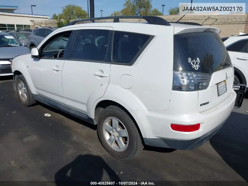 2010 Mitsubishi Outlander Es VIN: JA4AS2AW5AZ002170 Lot: 40525607