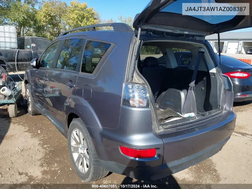 2010 Mitsubishi Outlander Se VIN: JA4JT3AW1AZ008387 Lot: 40607081