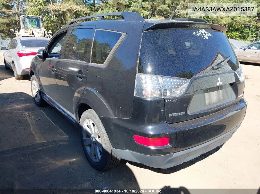 2010 Mitsubishi Outlander Se VIN: JA4AS3AWXAZ015387 Lot: 40641934