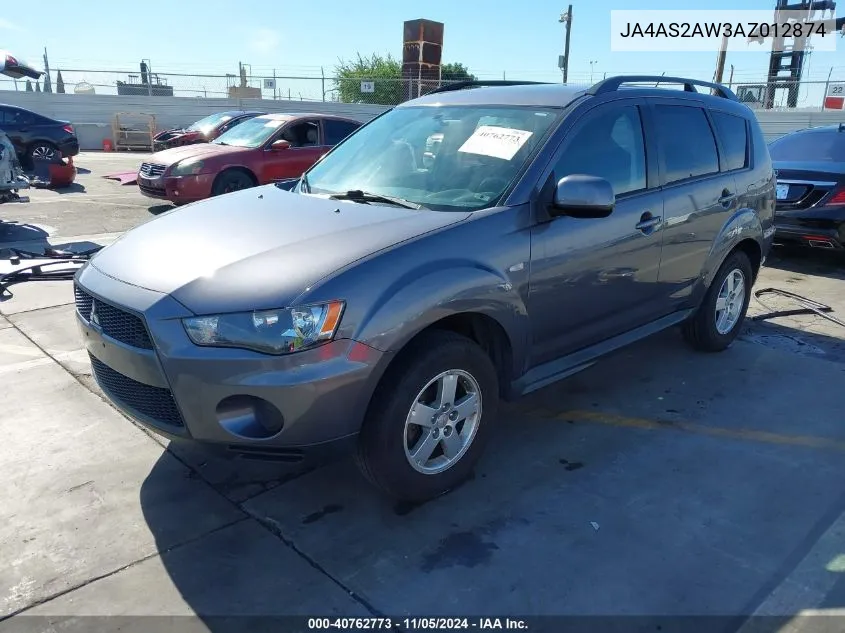 2010 Mitsubishi Outlander Es VIN: JA4AS2AW3AZ012874 Lot: 40762773