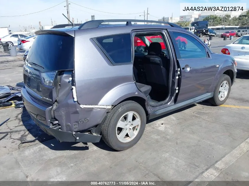 2010 Mitsubishi Outlander Es VIN: JA4AS2AW3AZ012874 Lot: 40762773